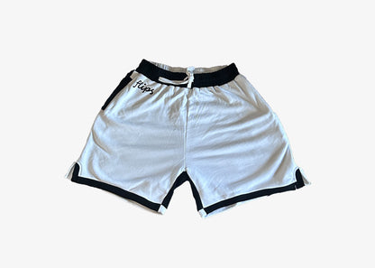 FLIPS heavy weight cotton shorts-white/black